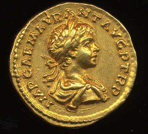 Obverse image of a coin of Caracalla