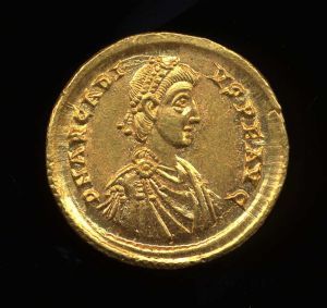 Obverse image of a coin of Arcadius