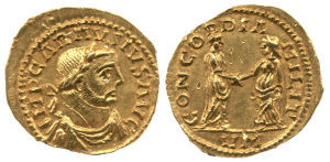 Obverse image of a coin of Carausius