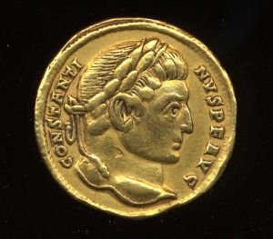 Obverse image of a coin of Constantine I