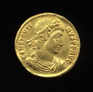 Obverse image of a coin of Constantine II (emperor)