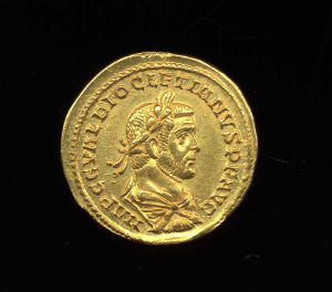 Obverse image of a coin of Diocletian