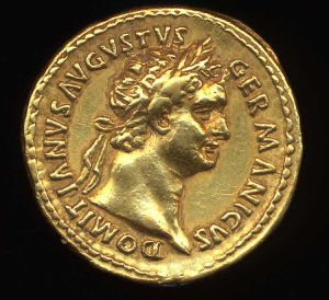 Obverse image of a coin of Domitian