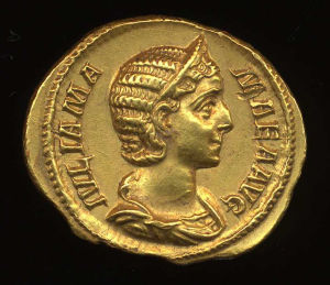 Obverse image of a coin of Julia Avita Mamaea