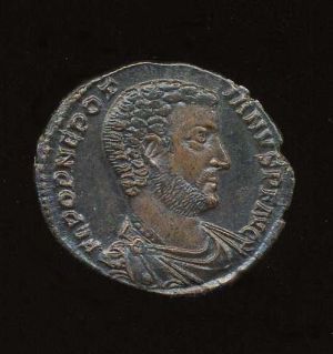 Obverse image of a coin of Nepotianus