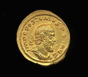 Obverse image of a coin of Postumus