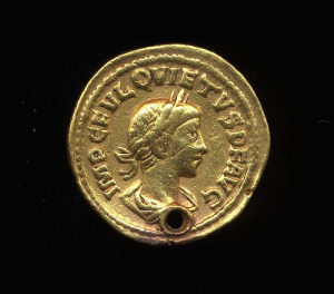 Obverse image of a coin of Quietus