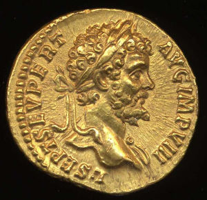 Obverse image of a coin of Septimius Severus