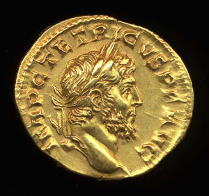 Obverse image of a coin of Tetricus I