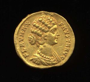 Obverse image of a coin of Fausta