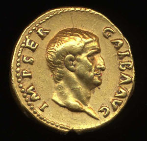 Obverse image of a coin of Galba