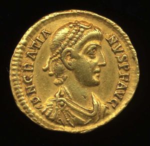 Obverse image of a coin of Gratian