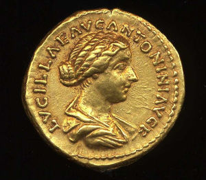 Obverse image of a coin of Lucilla