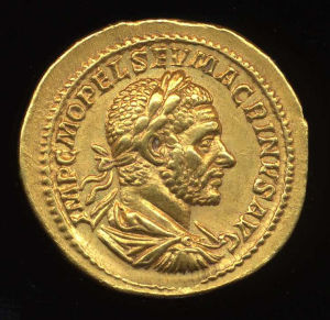 Obverse image of a coin of Macrinus