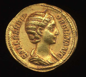 Obverse image of a coin of Sallustia Orbiana