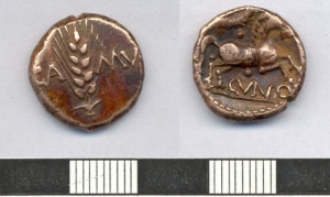 ESS-A22698 gold stater of Cunobelin, minted at Colchester