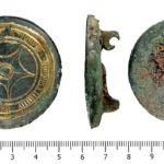 Copper alloy and gilded early medieval saucer brooch found in warwickshire (WMID-CE6945). Copyright: Birmingham Museums Trust, CC-BY Licence.