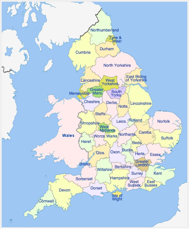 Counties of England and Wales